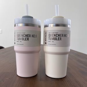 Stanley Quencher H2.0 Tumbler 20oz Rose Quartz AND Cream BNWT